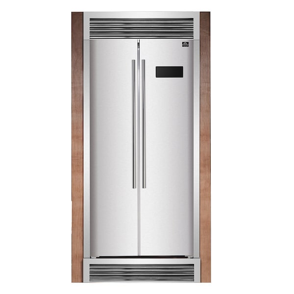 Forno Salerno 33In. Side-by-Side Stainless Steel Refrigerator Grill Trim FFRBI1805-37SG - main